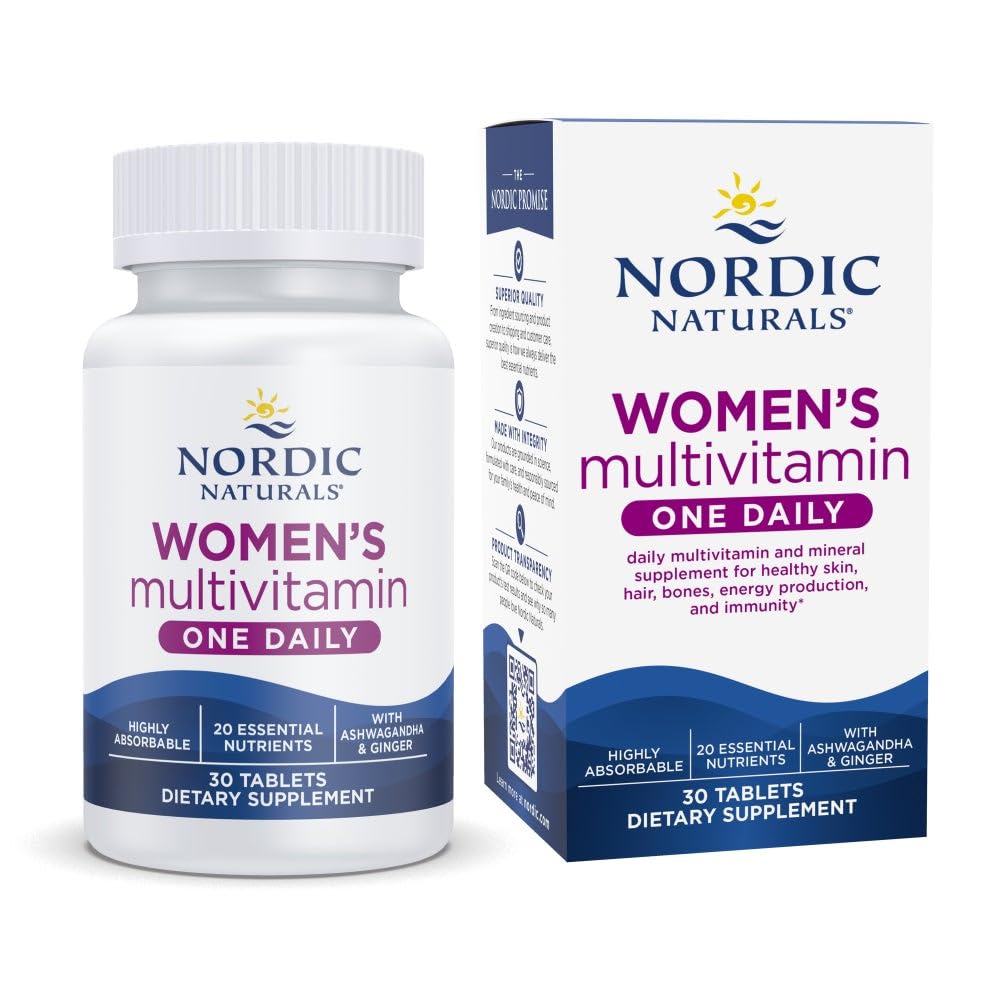 Nordic Naturals Women’s Multivitamin One Daily envase para energía diaria.