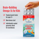 Nordic Naturals Gominolas DHA Niños, bote con 45 gomitas, formato diario.