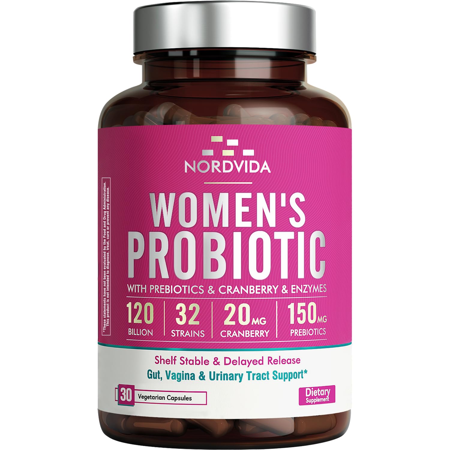 Nordvida Probiótico Mujer 120B: cápsula para apoyo al equilibrio intestinal diario.