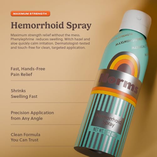 Norms Spray sin contacto hemorroides, rociado cómodo para alivio sin contacto