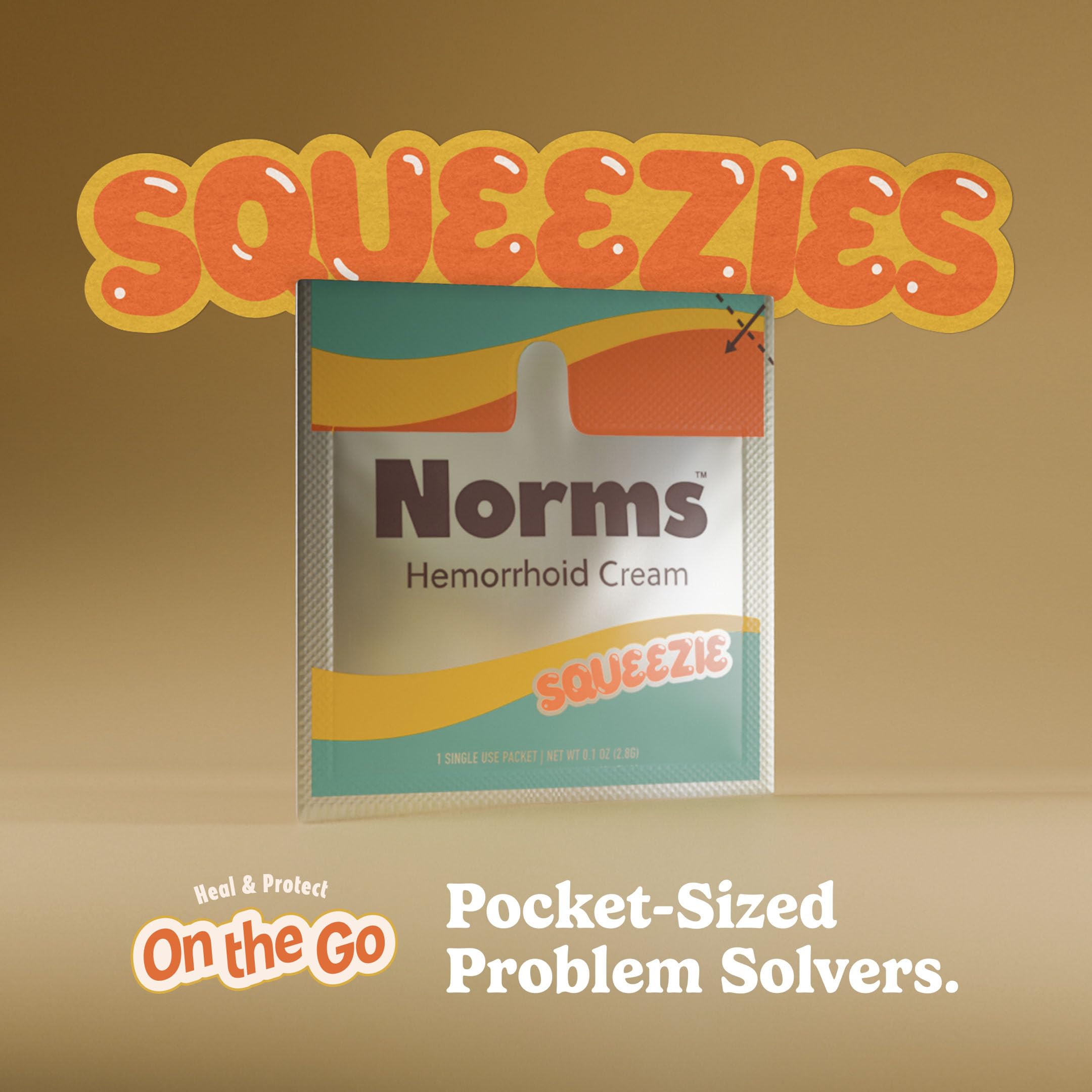 Norms Squeezies: crema con lidocaína al 5 por ciento para alivio temporal del dolor.