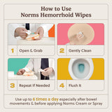 Norms toallitas hemorroidales compres humedas para uso puntual