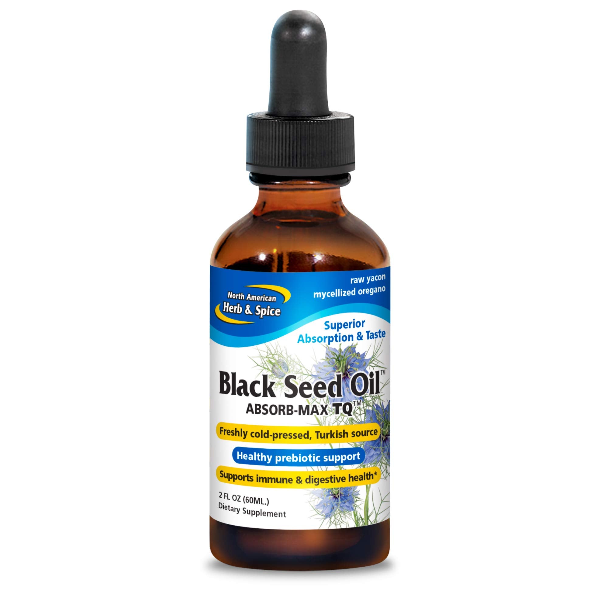 North American Herb & Spice Aceite Semilla Negra Absorb-Max en botella para uso diario