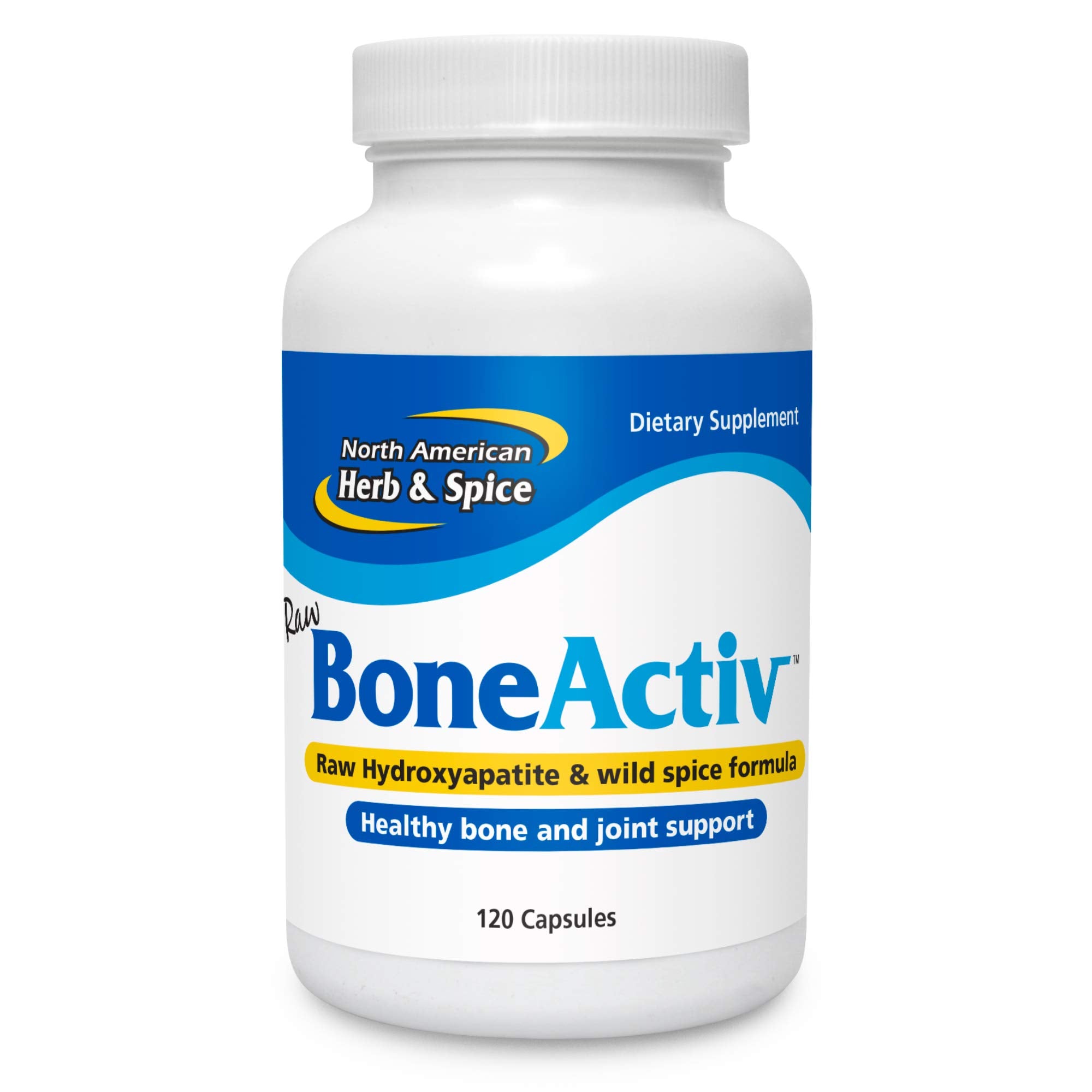 BoneActiv de NORTH AMERICAN HERB & SPICE, bote de cápsulas para uso diario.