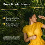 BoneActiv, etiqueta mostrando ingredientes naturales para huesos saludables.