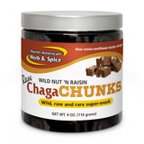 ChagaChunks Nueces y Pasas de NORTH AMERICAN HERB & SPICE, trozos crudos para energía natural.