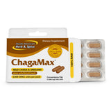 ChagaMax: etiqueta frontal de la botella, energía natural diaria