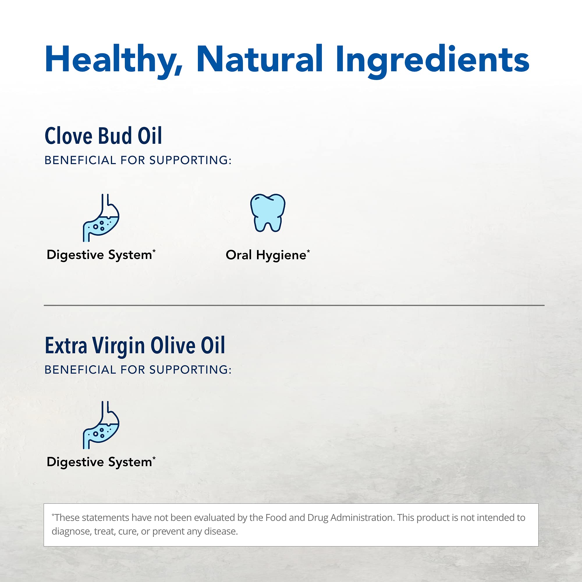 Etiqueta de Clovanol de North American Herb & Spice con ingredientes simples
