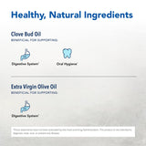 Etiqueta de Clovanol de North American Herb & Spice con ingredientes simples
