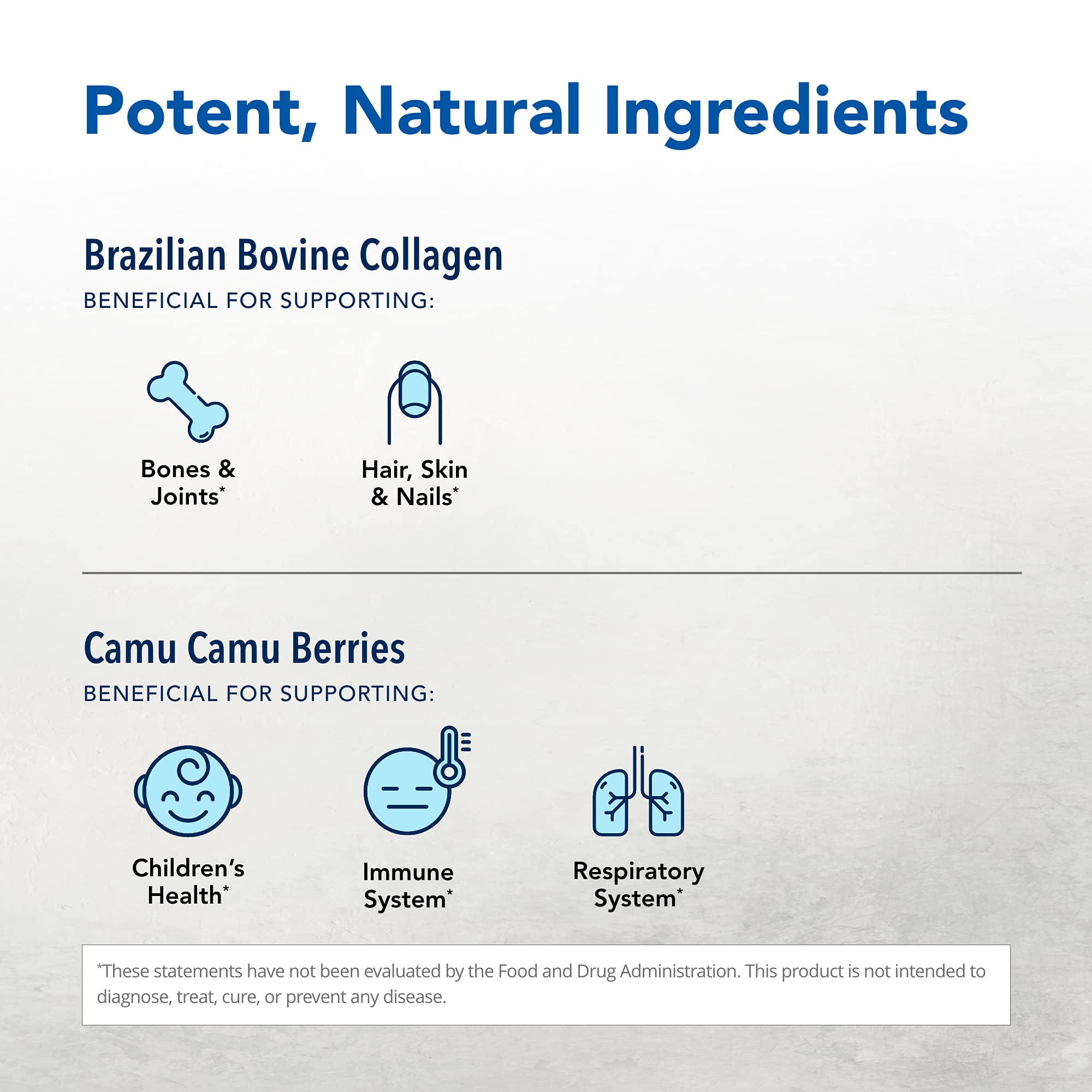 Etiqueta de Collagen Power-Plus mostrando ingredientes clave