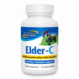 NORTH AMERICAN HERB & SPICE Elder-C, botella con cápsulas y antioxidantes.