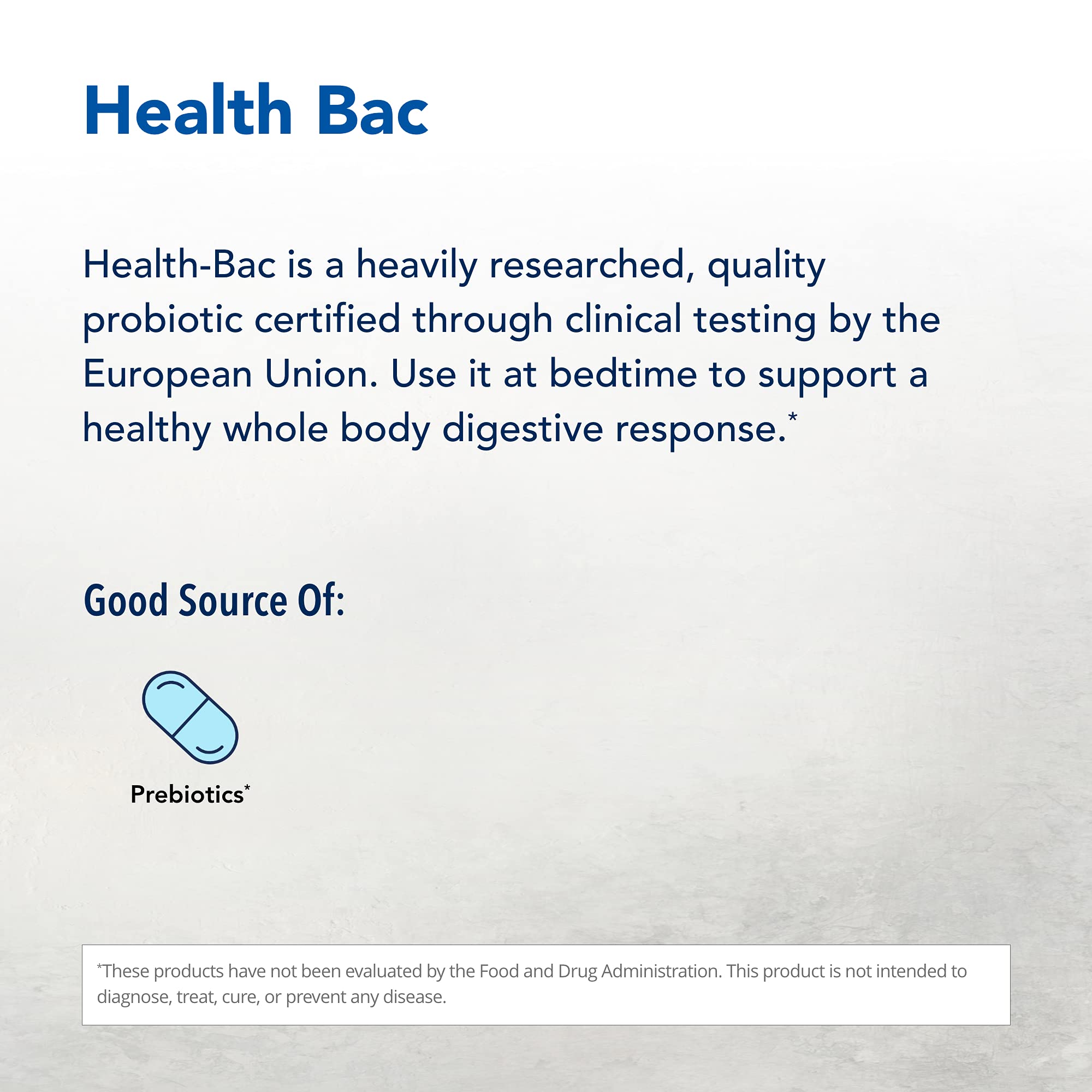 Capsulas de Health-Bac listas para apoyar la digestión equilibrada