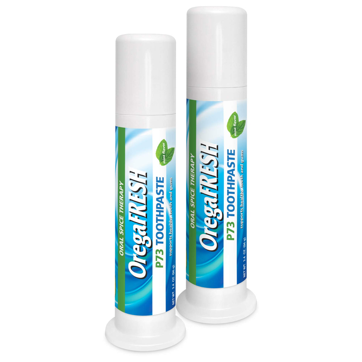 OregaFresh de NORTH AMERICAN HERB & SPICE, pasta dental frente, aliento fresco.