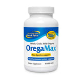 OregaMax: empaque frontal de NORTH AMERICAN HERB & SPICE, cápsulas vegi.