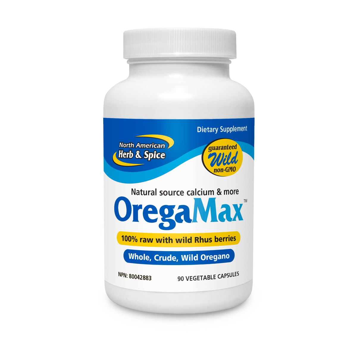 NORTH AMERICAN HERB & SPICE OregaMax: botella de cápsulas para uso diario.
