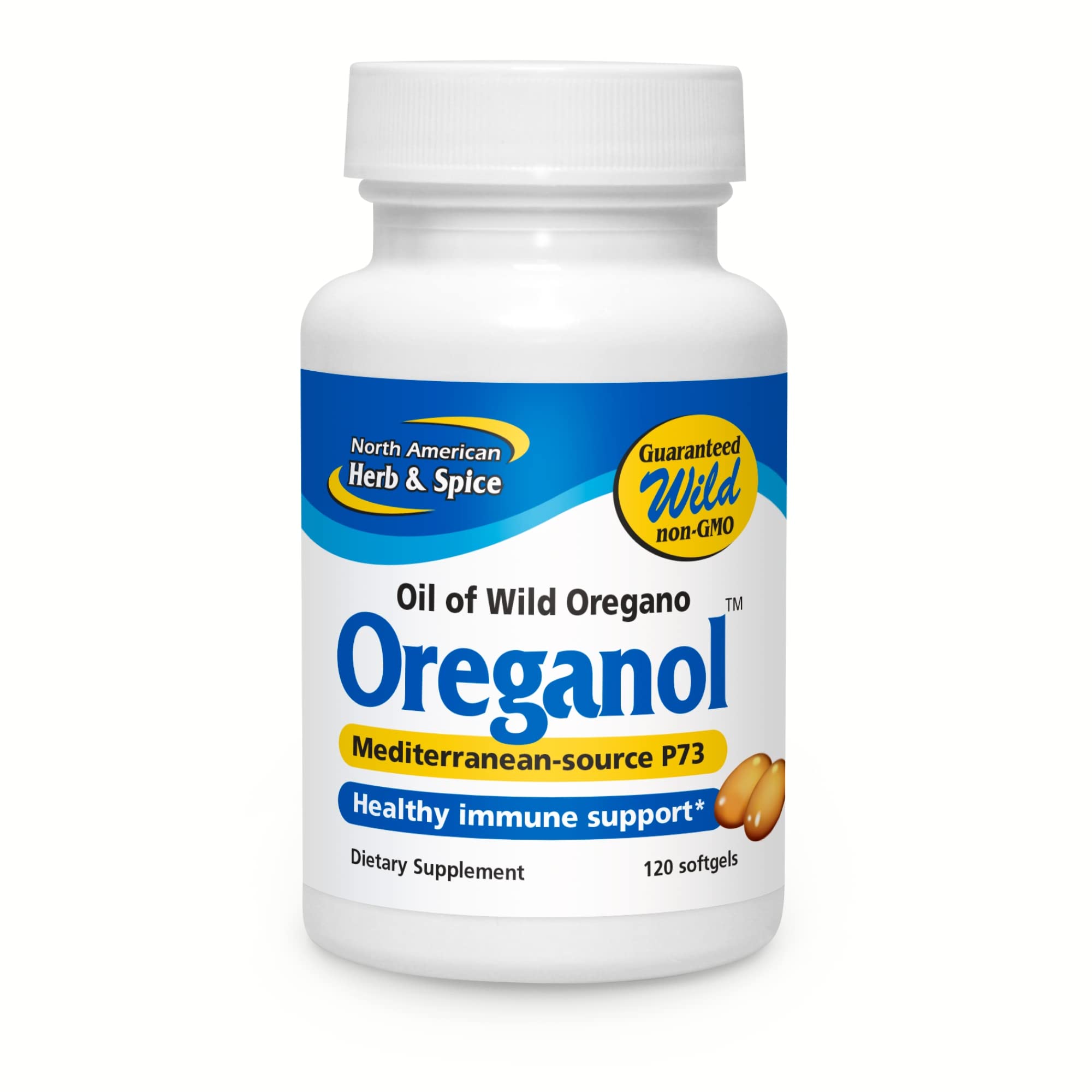 NORTH AMERICAN HERB SPICE Oreganol P73 cápsulas de orégano silvestre para uso diario