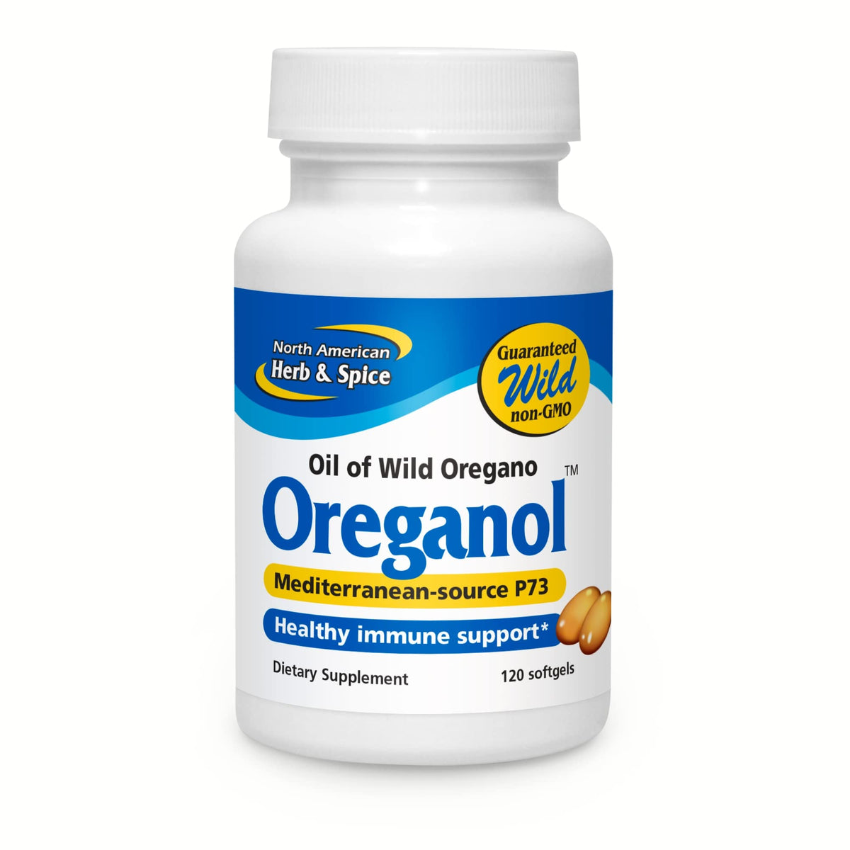 NORTH AMERICAN HERB SPICE Oreganol P73 cápsulas de orégano silvestre para uso diario