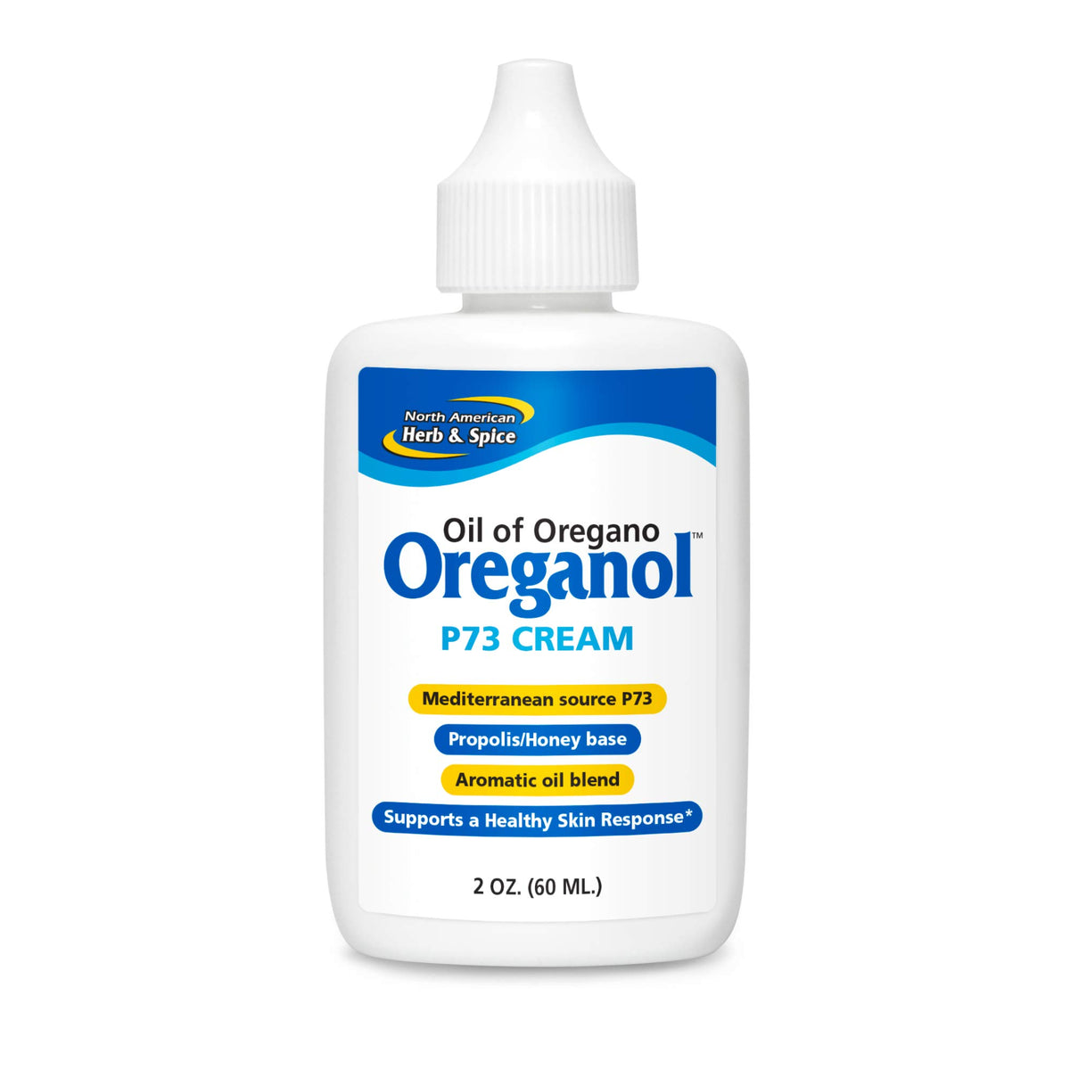 Oreganol P73 Cream de NORTH AMERICAN HERB & SPICE, envase 2 oz para hidratación diaria.