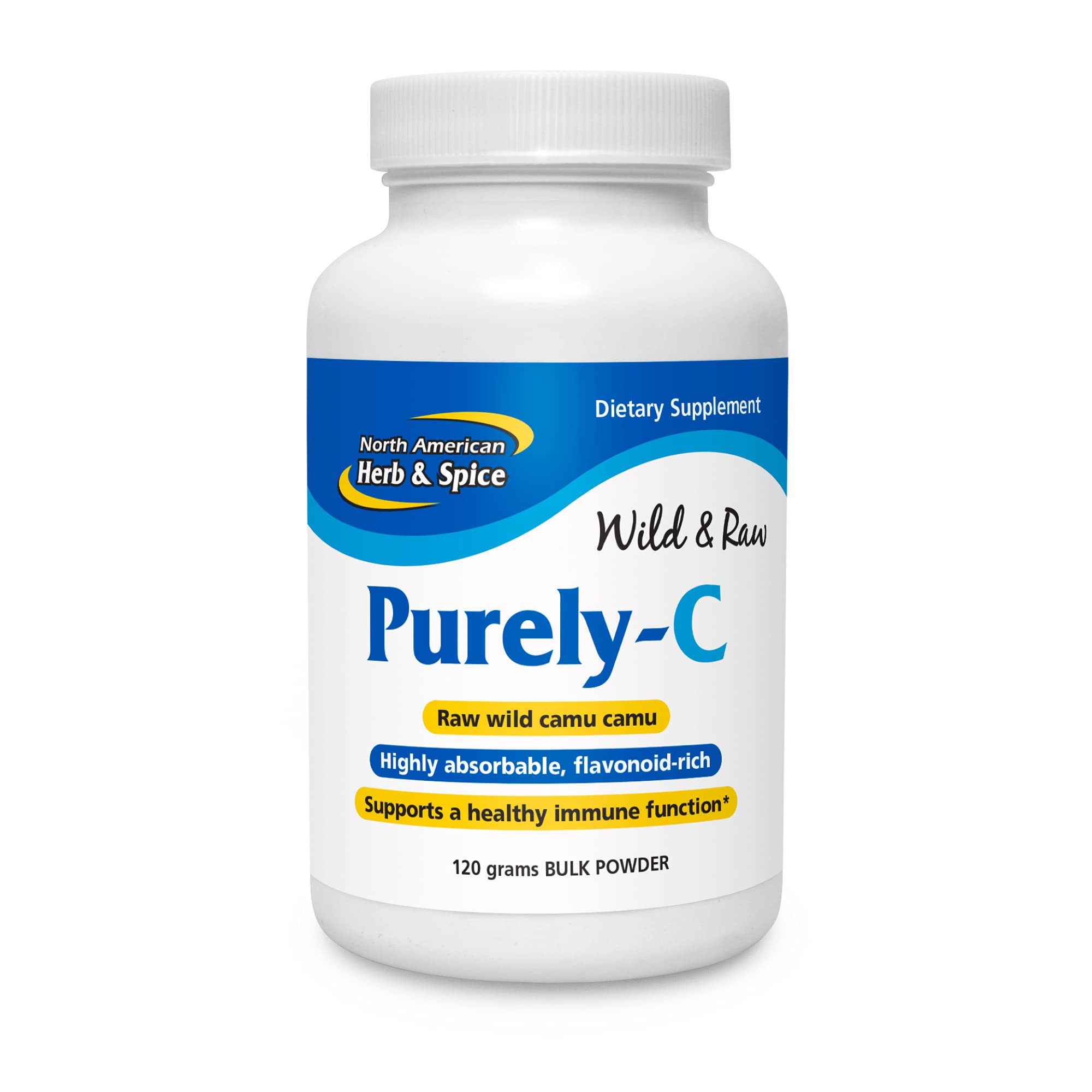 Purely-C de NORTH AMERICAN HERB & SPICE, camu camu en polvo para batidos.