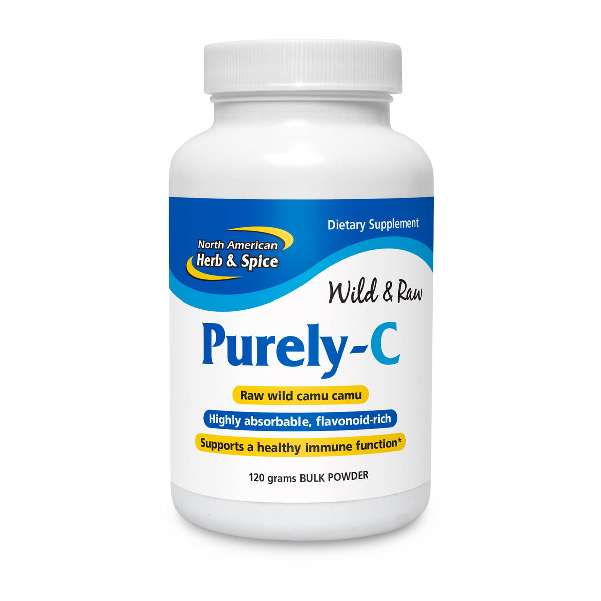 Purely-C de NORTH AMERICAN HERB & SPICE, camu camu en polvo para batidos.
