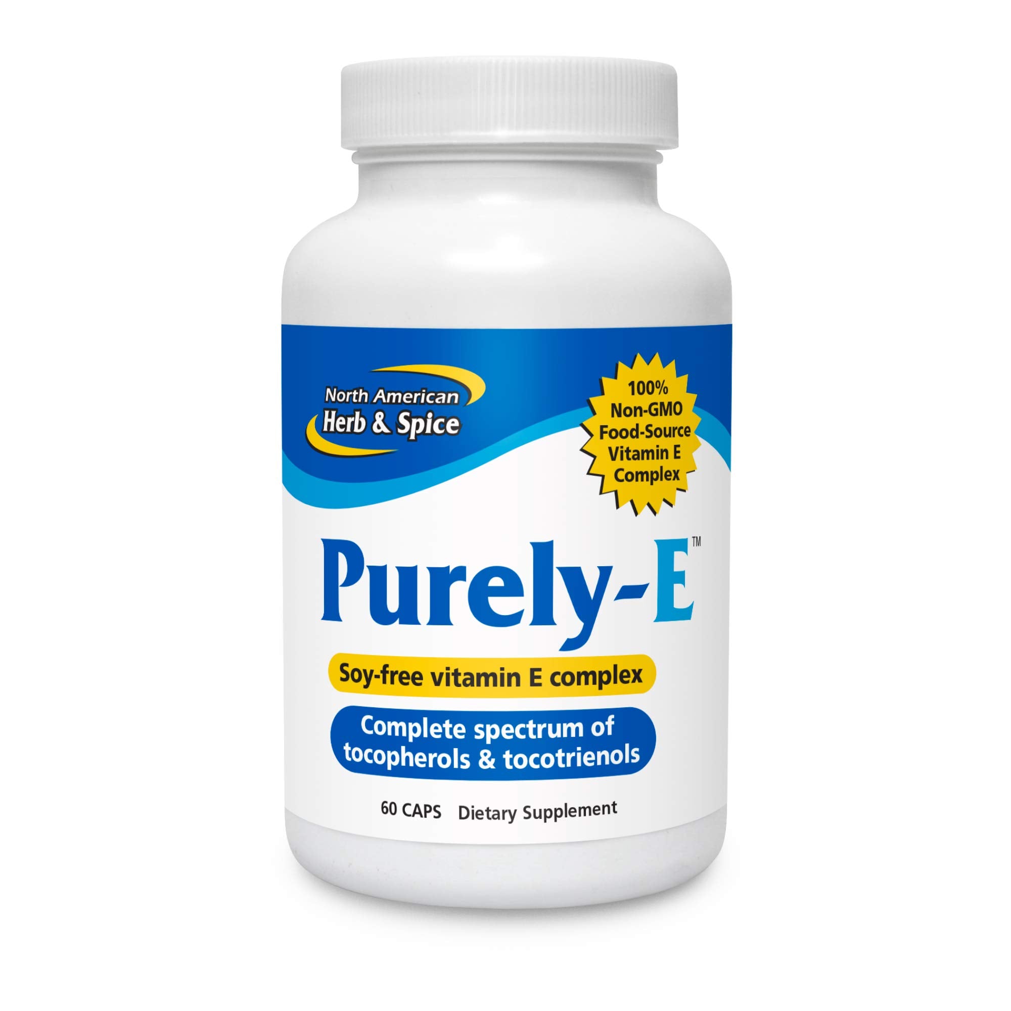 Purely-E cápsulas de NORTH AMERICAN HERB & SPICE, ideal para uso diario.