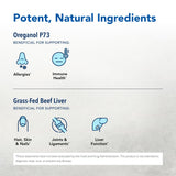 Envase PurelyLiver con vitaminas A y B12 para vitalidad diaria