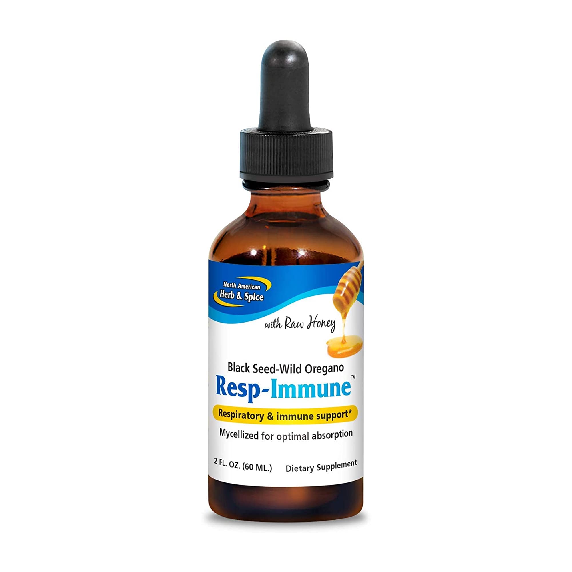 Resp-Immune de North American Herb & Spice, botella, para apoyo diario del tracto respiratorio.