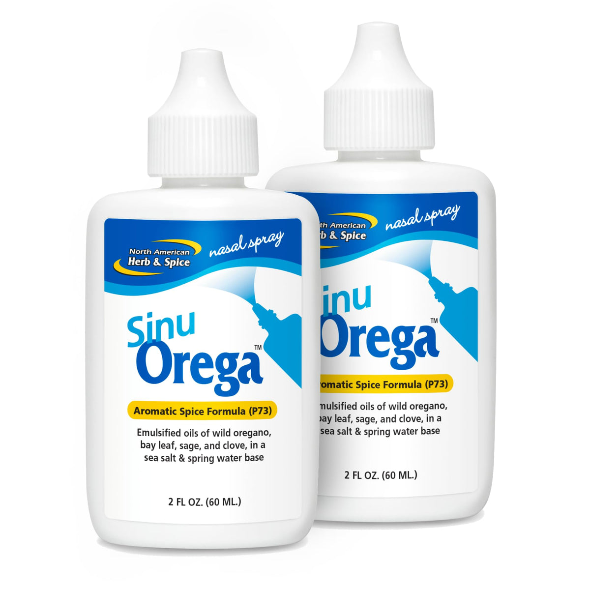 SinuOrega de NORTH AMERICAN HERB & SPICE, botella de 60 ml, uso nasal diario