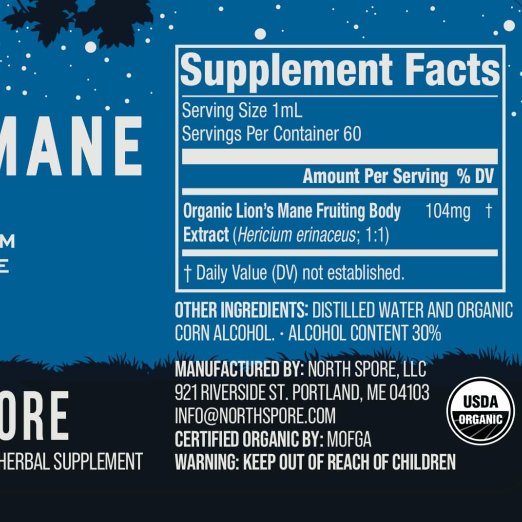 North Spore extracto de cuerpo fructificante para beneficios.