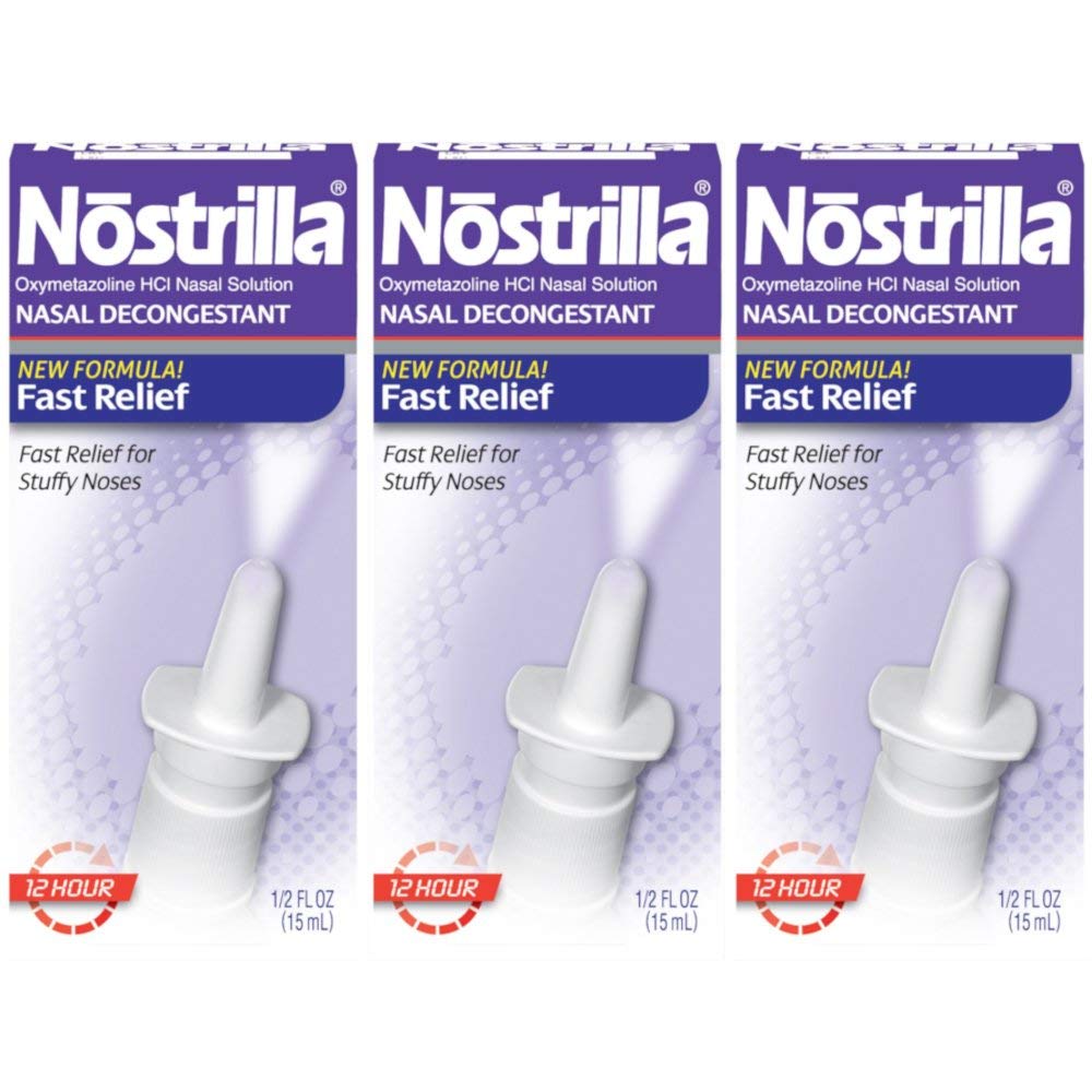 Nostrilla Descongestionante nasal en botella para alivio rápido de la congestión.
