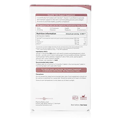 Nourella Tabletas: vercilex y otros ingredientes para renovación de la piel.