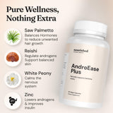 Nourished Natural Health AndroEase Plus, dosis diaria sugerida para uso consistente.