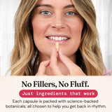 Nourished Natural Health AndroEase Plus, ingredientes clave como zinc y reishi.
