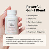 Nourished Natural Health Calma y Sueño: cápsulas de magnesio bisglicinato para relajación