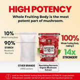 Nourishing Nutrients reishi-chaga-cordyceps polvo en bebida.