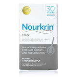 Nourkrin Man, botella con pastillas, apoyo al ciclo capilar normal