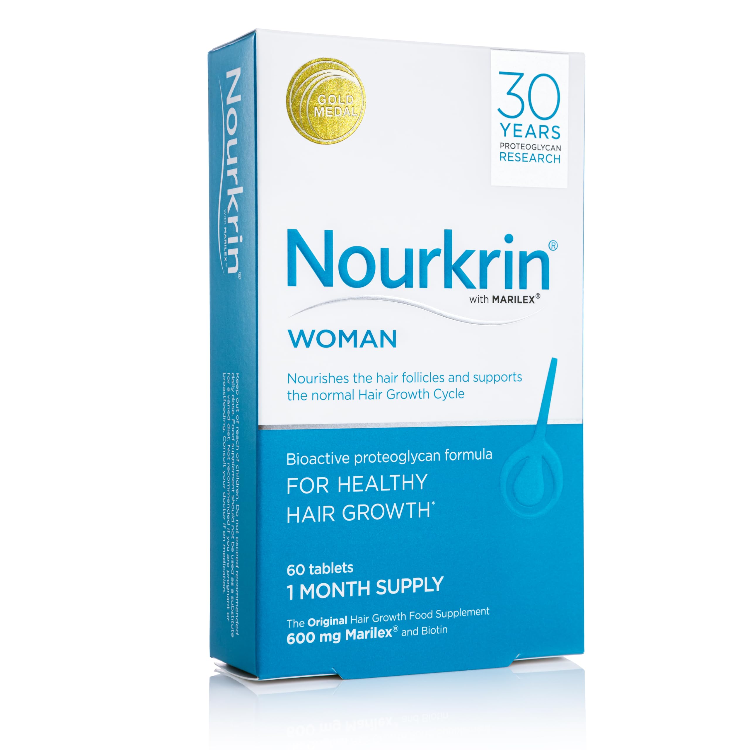 Biotina en Nourkrin Woman, nutriente clave para el cabello.