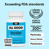 NovaFerrum All Good: etiqueta certificada vegana y sin gluten
