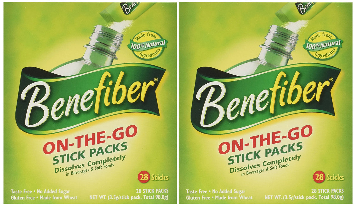 NOVARTIS Benefiber Palito: imagen de caja con dos paquetes para fibra diaria.