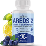 NOVEHA AREDS 2: cápsulas en botella para nutrición ocular diaria.