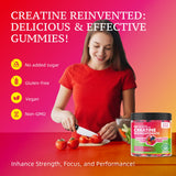 Ingredientes de novomins creatina gomitas destacan veganismo y ausencia de azúcar.