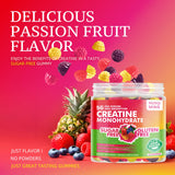 Gomitas sabor frutal novomins creatina, sabor agradable para tomar en cualquier momento.