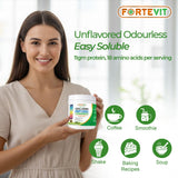 Novonex Fortevit frasco con etiqueta limpia para una elección consciente