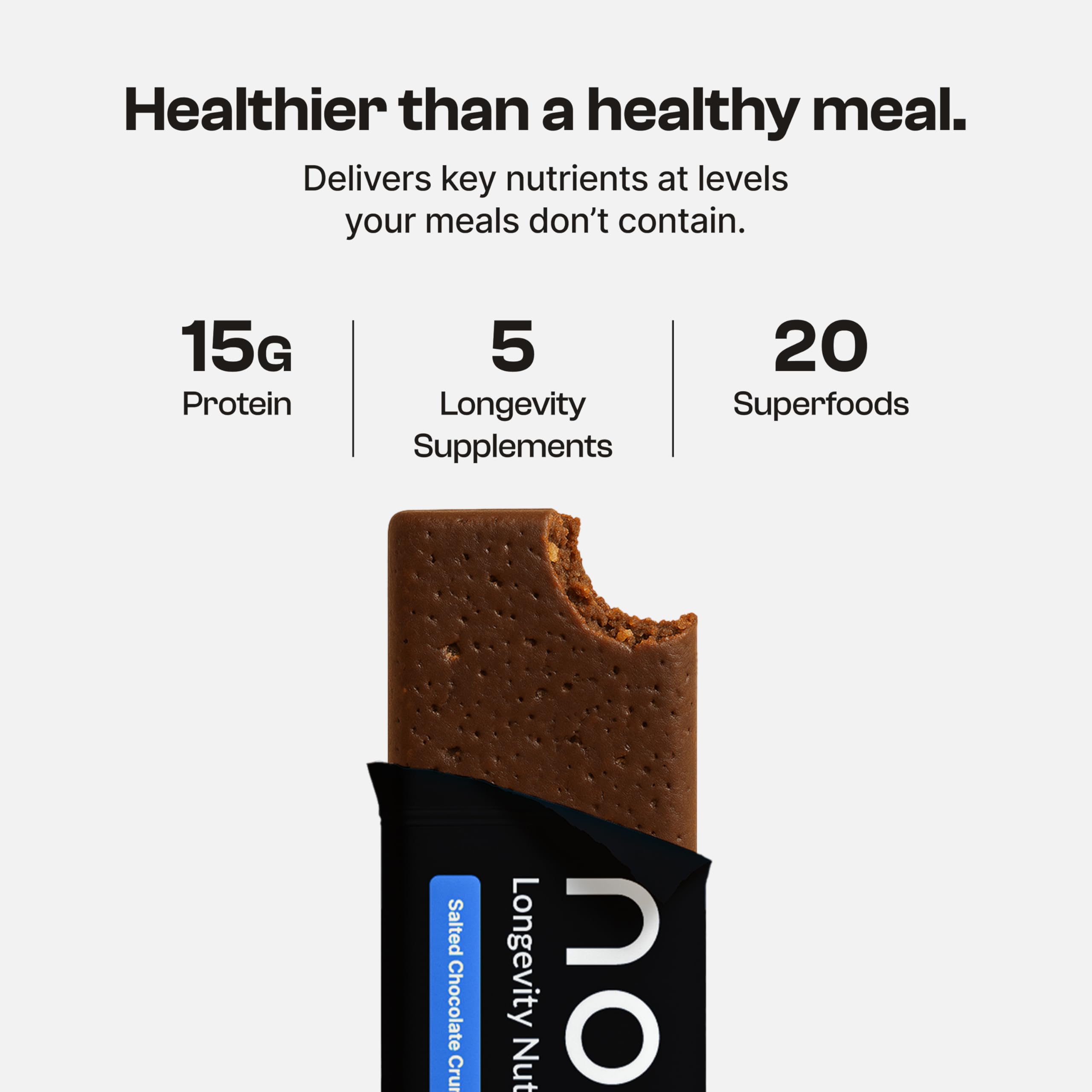 Novos Longevity Bar: 20 superalimentos para nutrición procedente de ingredientes naturales.