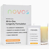 NOVOS Core Longevity Mix, sobre individual para empezar el día con energía.