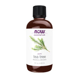 NOW Aceite de Árbol de Té en botella de 4 onzas listo para aromaterapia y purificación.