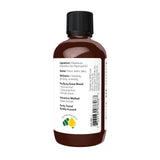 Etiqueta frontal de NOW Aceite de Árbol de Té con información de pureza.
