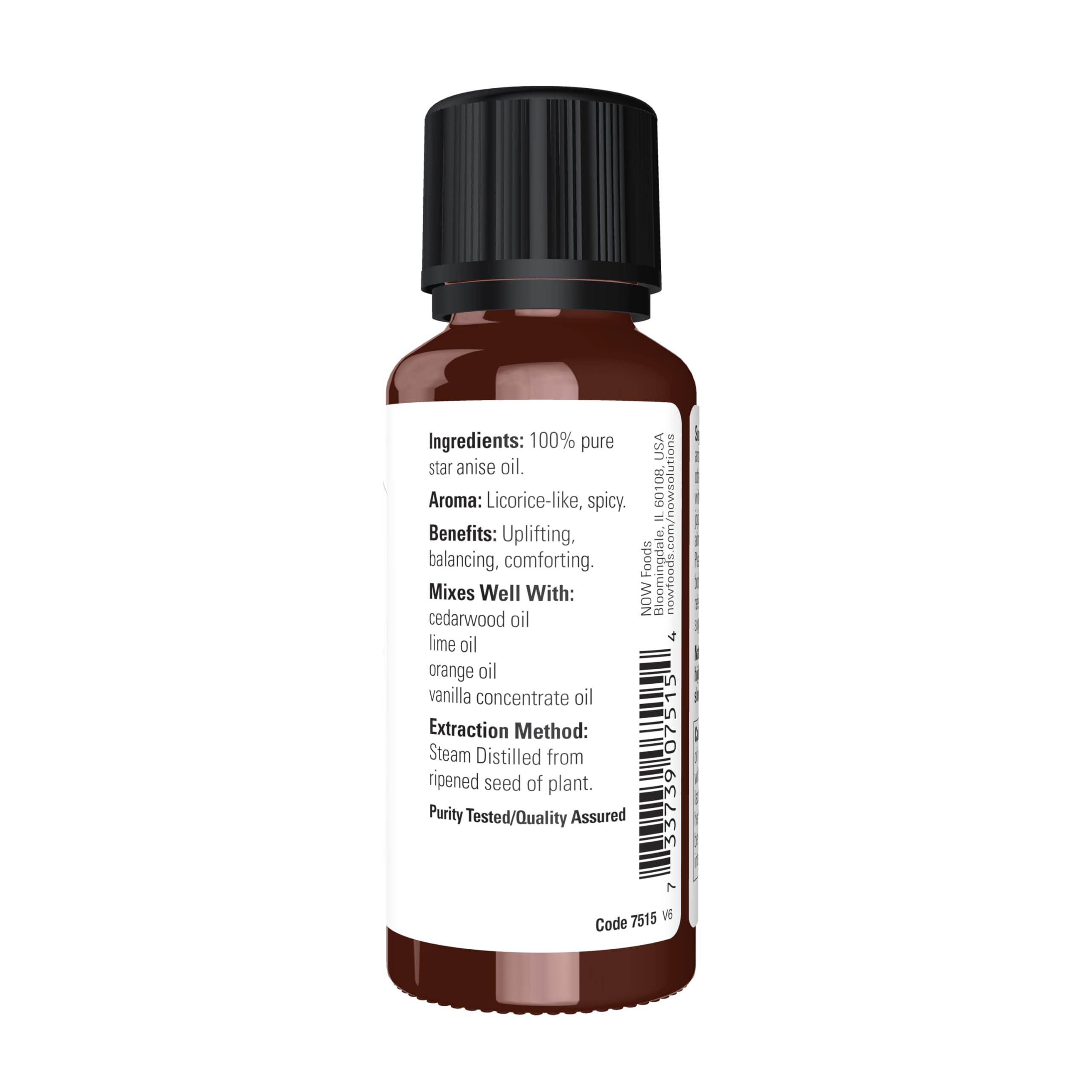 NOW Aceite de Anís: aroma para usar en difusor y ambientar espacios.