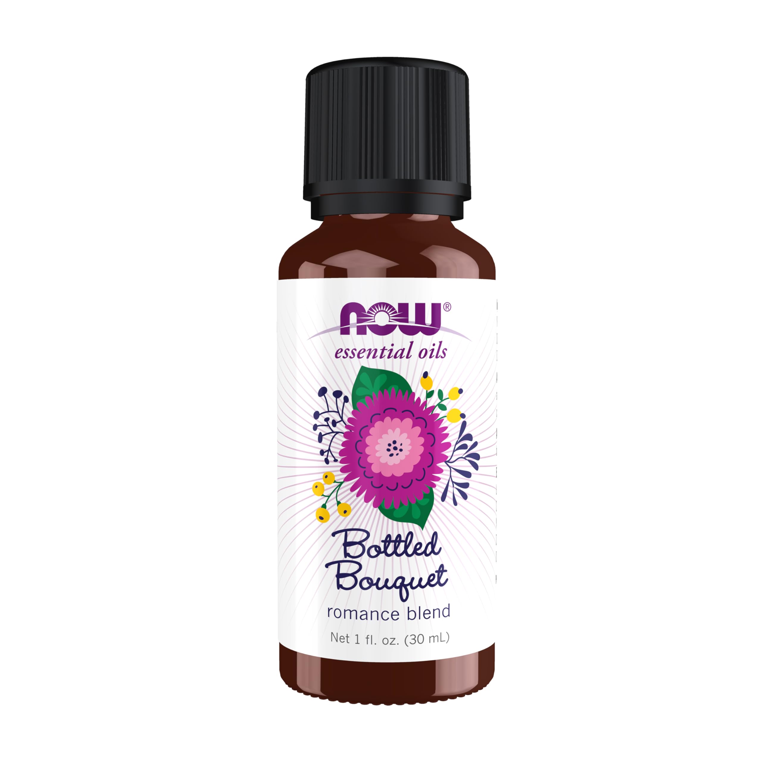 NOW Aceites Esenciales Botella Ramo Floral para aromaterapia suave en casa.