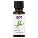 NOW Cedarwood Oil 1 onza botella, aroma puro para relajación diaria.